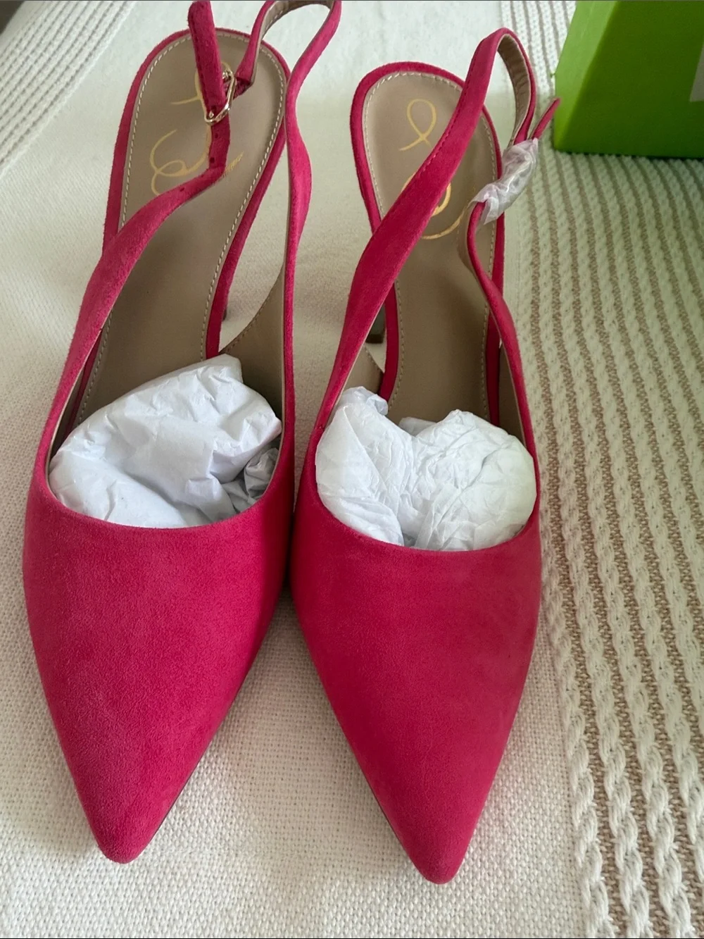 Sam Edelman Pink Suede Slingback Heels